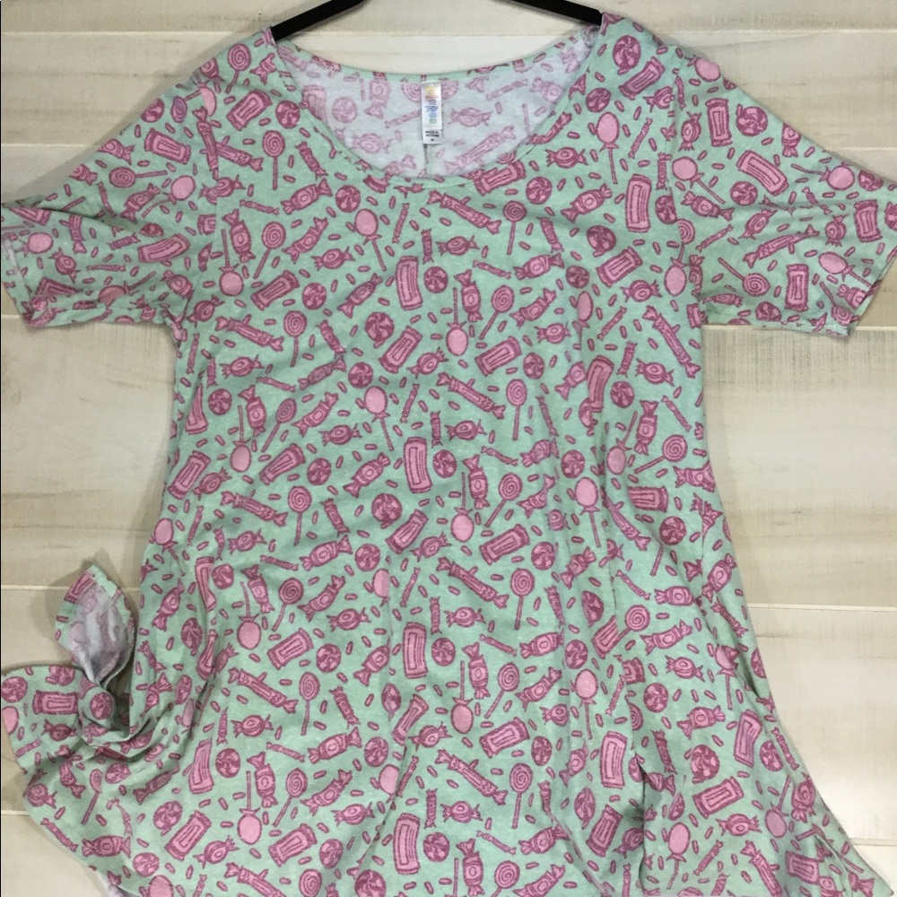 Lularoe Perfect Tee With Candy Pattern - image 2